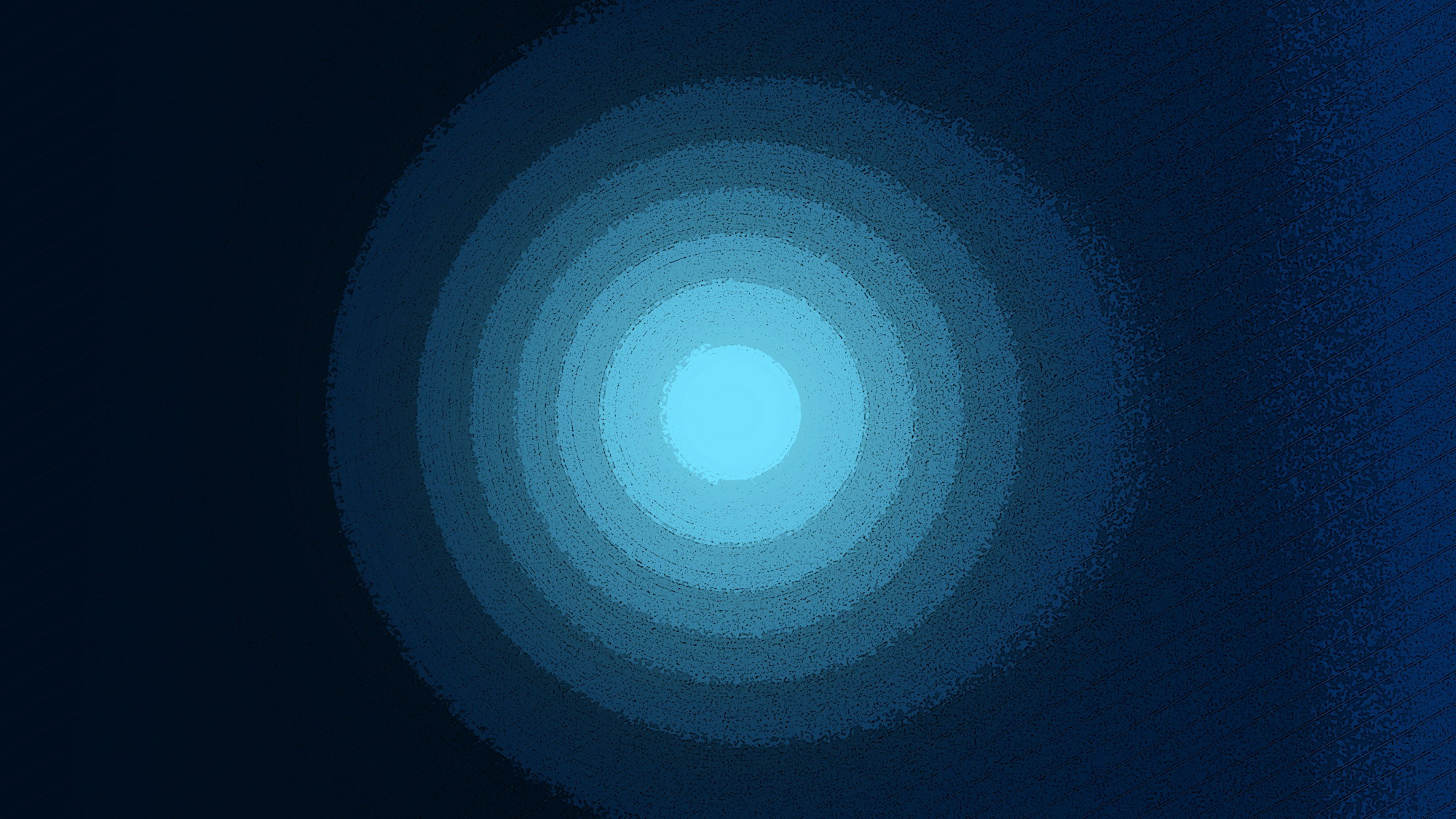Concentric circles of light on a dark blue background